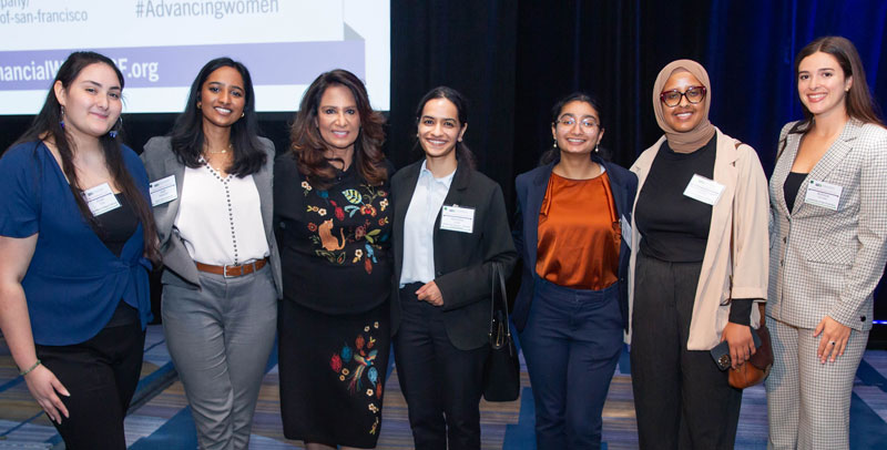 Teresa with scholarship recipients