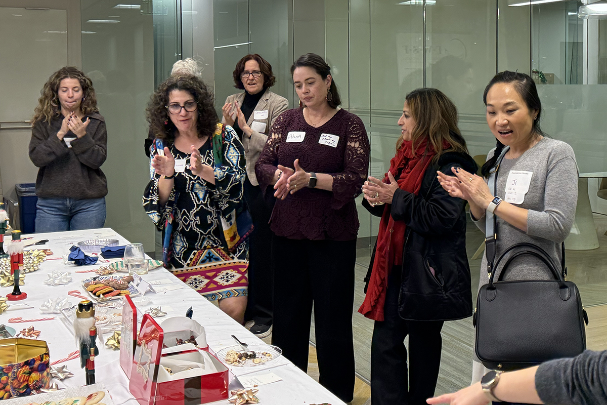 women at cookie exchange women at cookie exchange