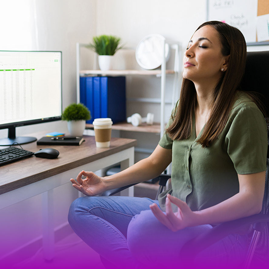 Woman meditating