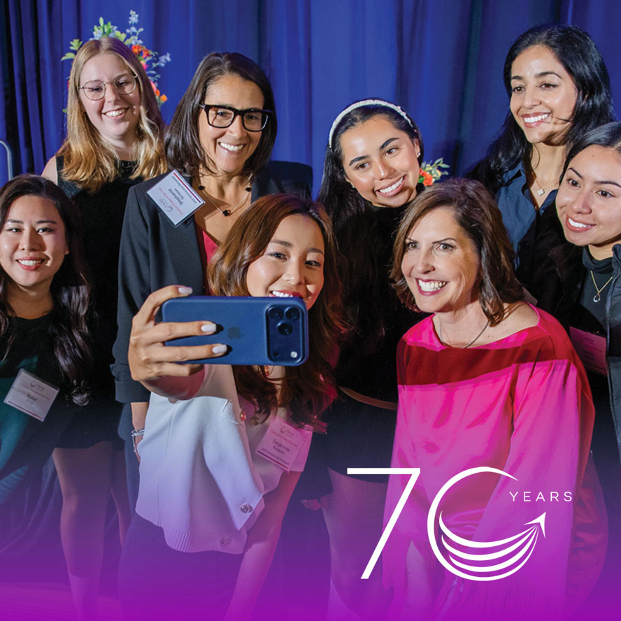 Financial women taking selfie