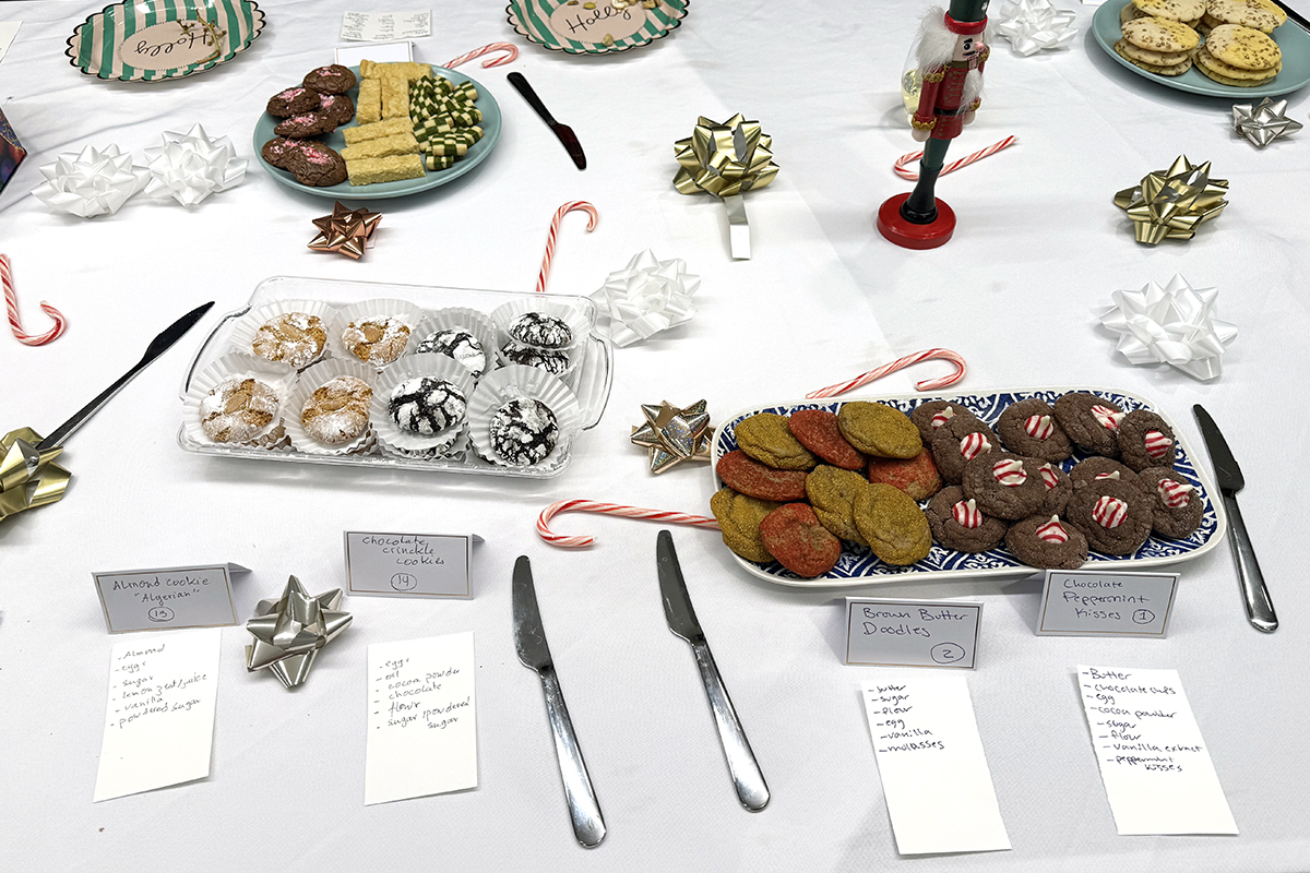holiday cookies on table holiday cookies on table