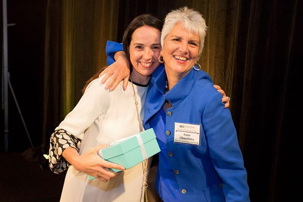 Honoree Sarah Friar and FWSF President Anne Chambers